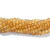 Yellow Sapphire Mystic Quartz Faceted Roundel Beads Strand Length 14 Inches and Size 4mm approx.